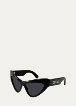 GucciLogo Acetate Butterfly Sunglasses
