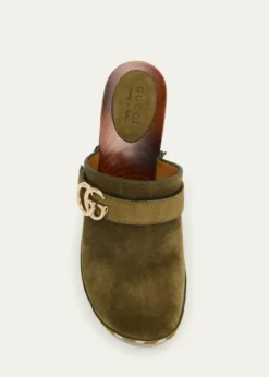 GucciMarmont GG Suede Platform Clogs
