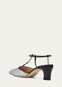 GucciMarmont Glitter T-Strap Pumps