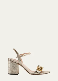 GucciMarmont Metallic High-Heel Sandals