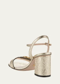 GucciMarmont Metallic High-Heel Sandals