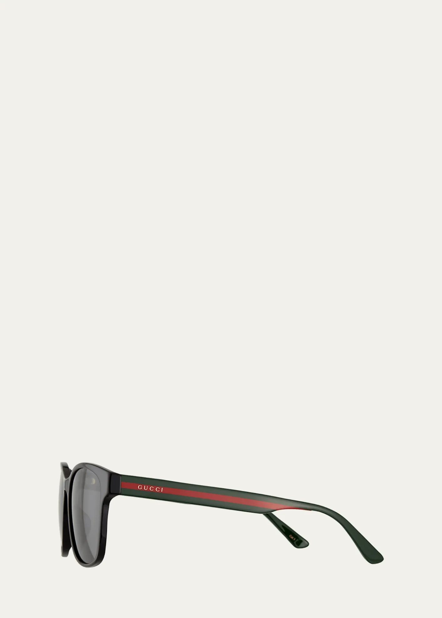 GucciMen's Square Acetate Sunglasses with Signature Web