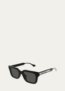 GucciMen's Transparent Rectangle Sunglasses