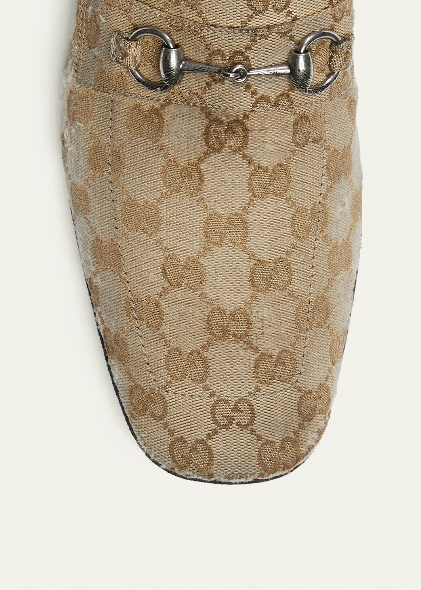 GucciMen's Aged-Effect Canvas Bit Loafers with Foldable Heel