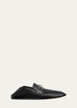 GucciMen's Edgar Leather Bit Loafers with Foldable Heel