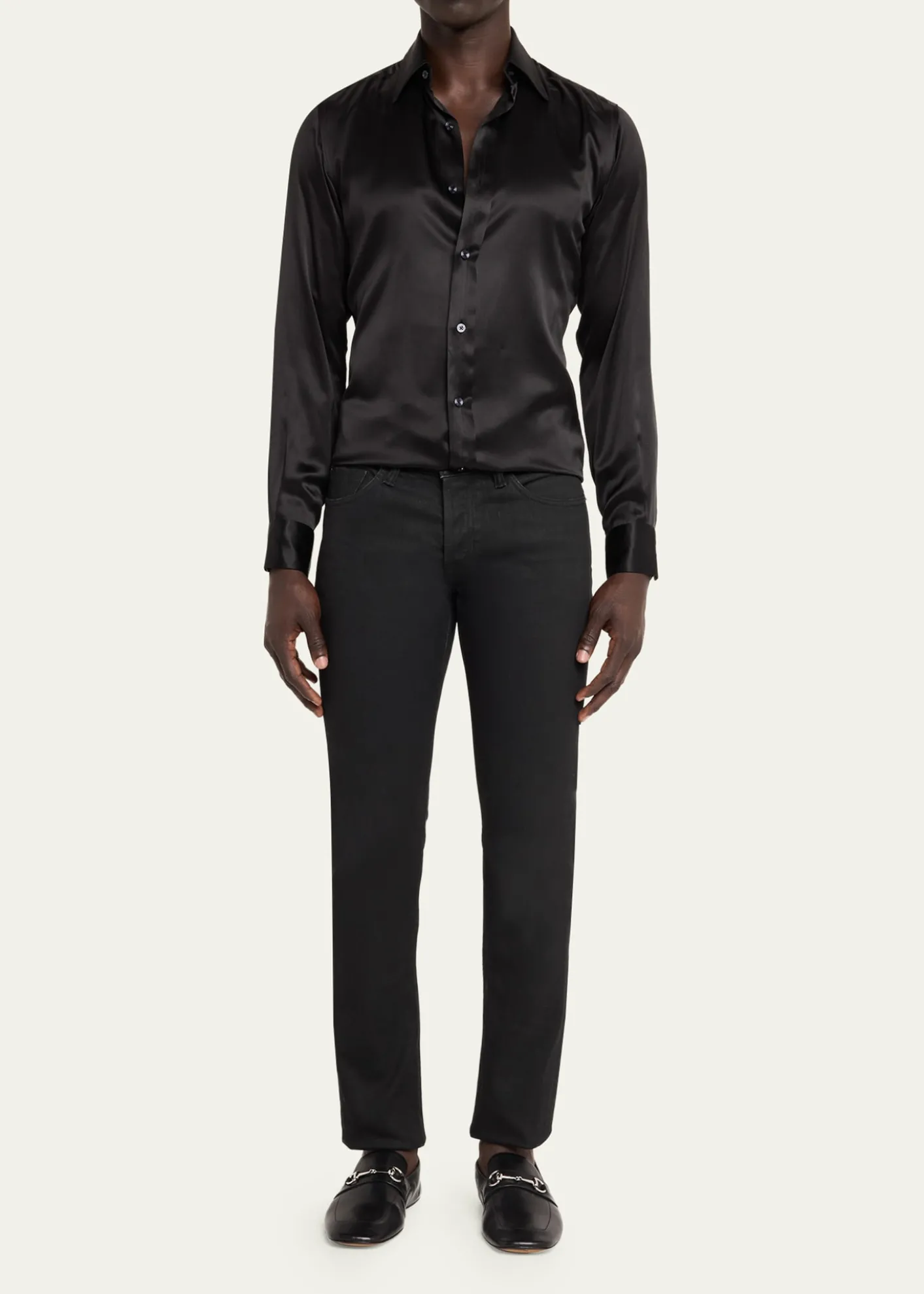 GucciMen's Edgar Leather Bit Loafers with Foldable Heel