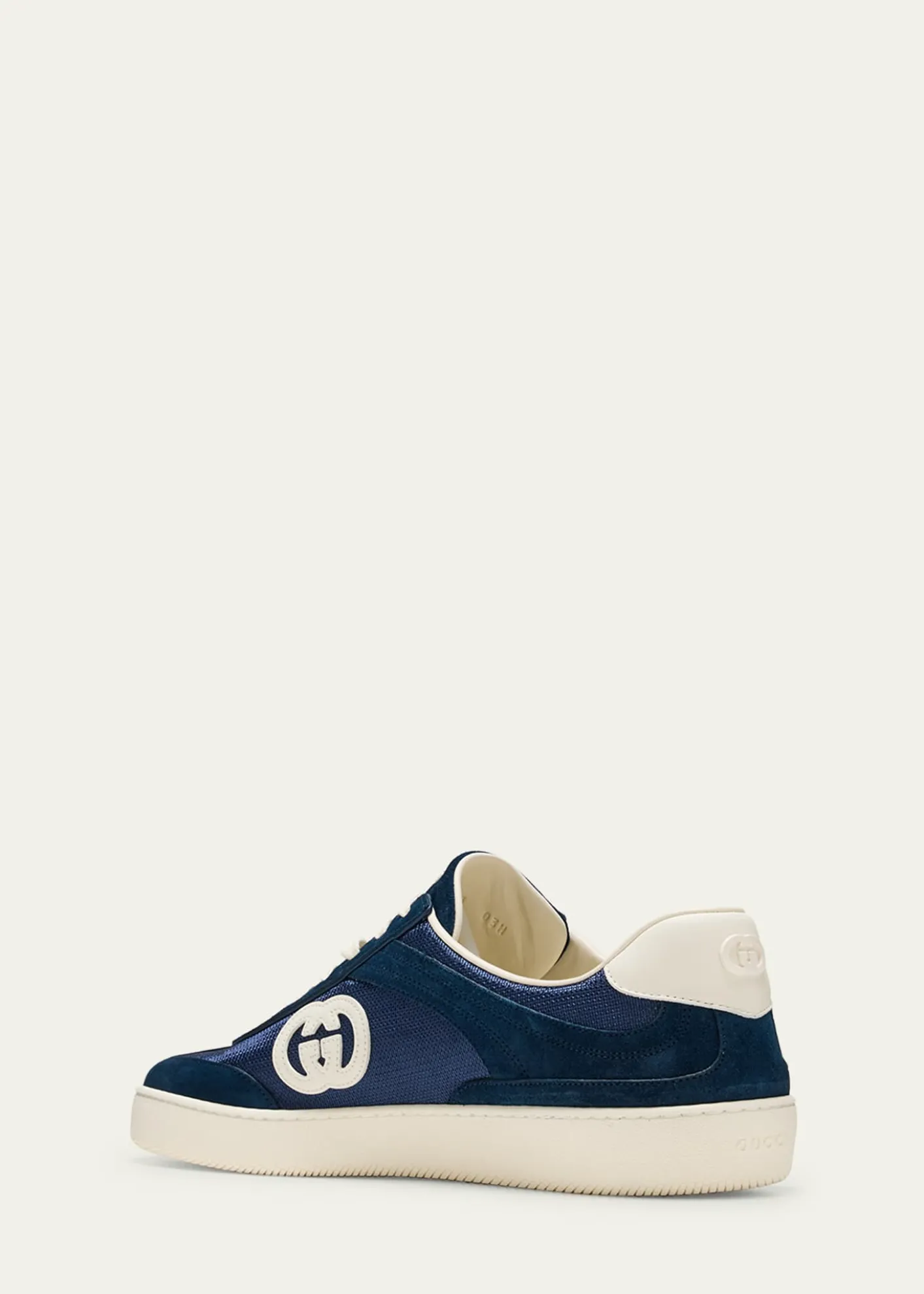 GucciMen's G75 Canvas and Suede T-Toe Low-Top Sneakers