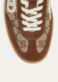 GucciMen's G75 Suede and GG Supreme Retro Low-Top Sneakers