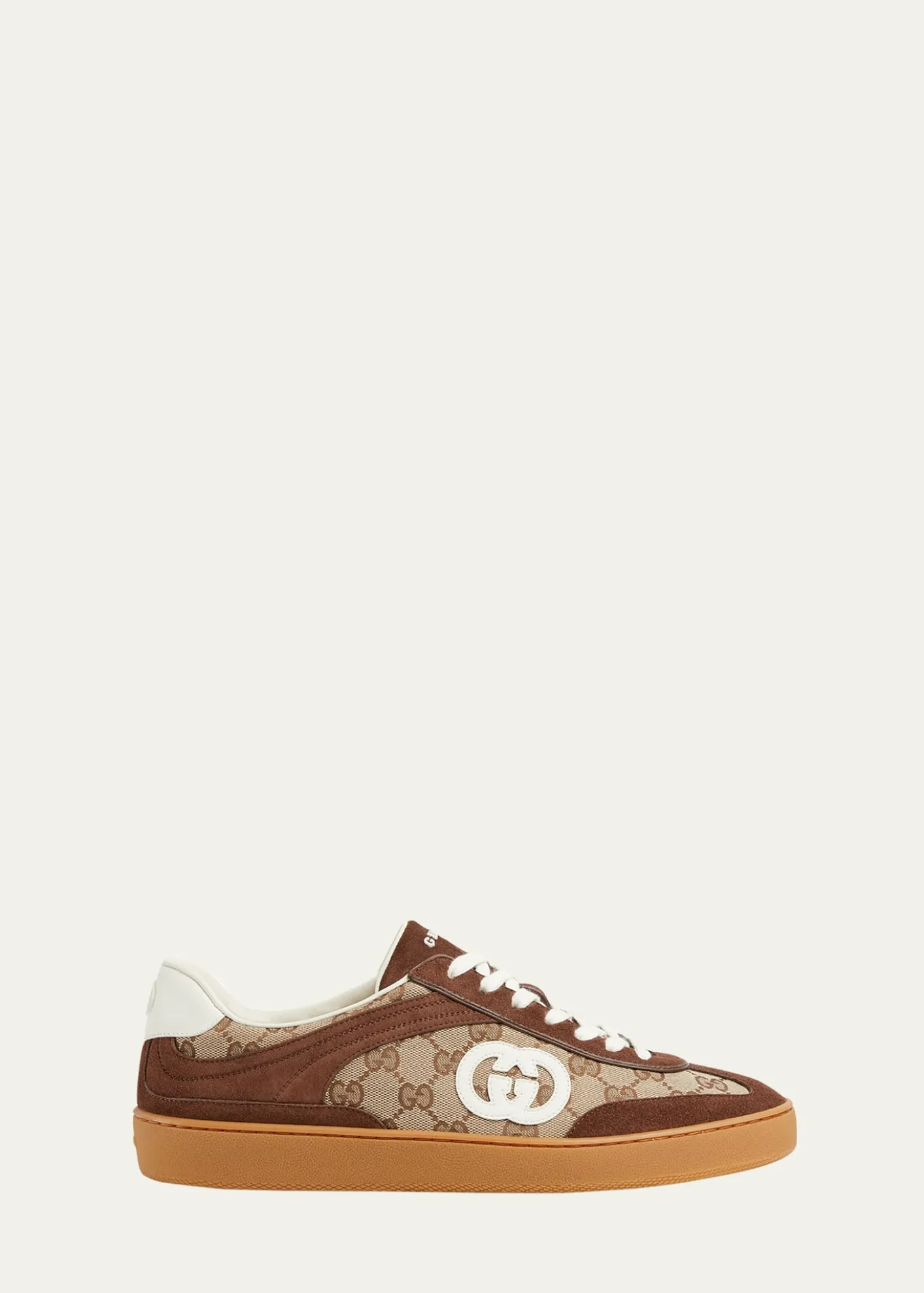 GucciMen's G75 Suede and GG Supreme Retro Low-Top Sneakers
