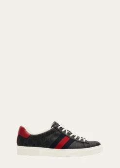 GucciMen's Gucci Ace Low-Top Sneakers with Web