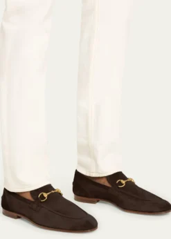 GucciMen's Jordaan Suede Bit Loafers