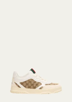 GucciMen's Re-Web GG Supreme Canvas and Leather Sneakers