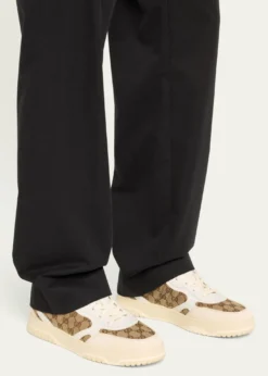 GucciMen's Re-Web GG Supreme Canvas and Leather Sneakers