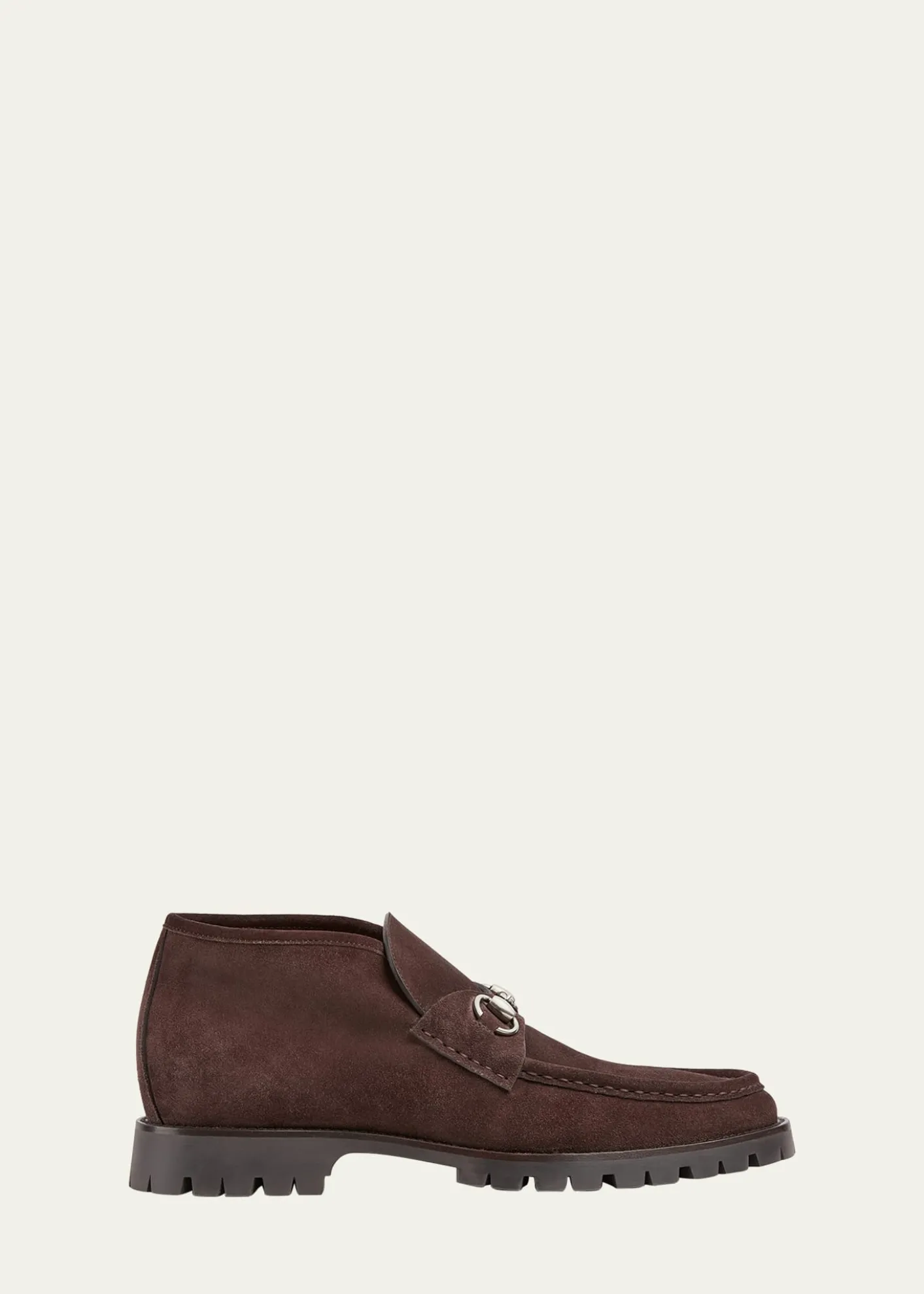 GucciMen's Sylke Suede Bit Lug-Sole Chukka Boots