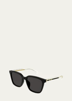 GucciMen's Temple-Logo Square Sunglasses