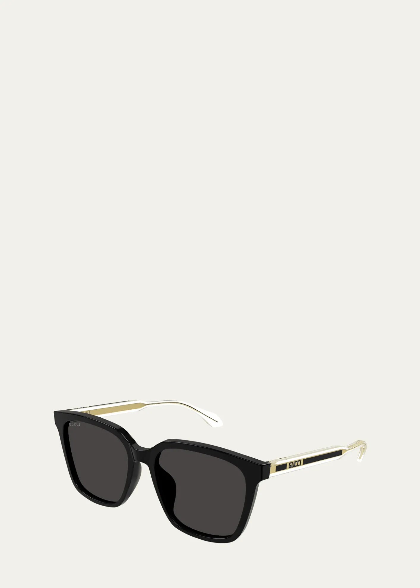 GucciMen's Temple-Logo Square Sunglasses