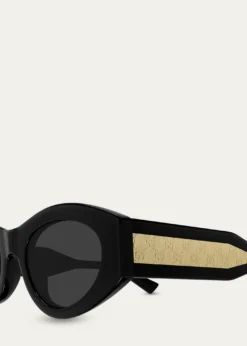 Gucci52mm Acetate Oval Sunglasses