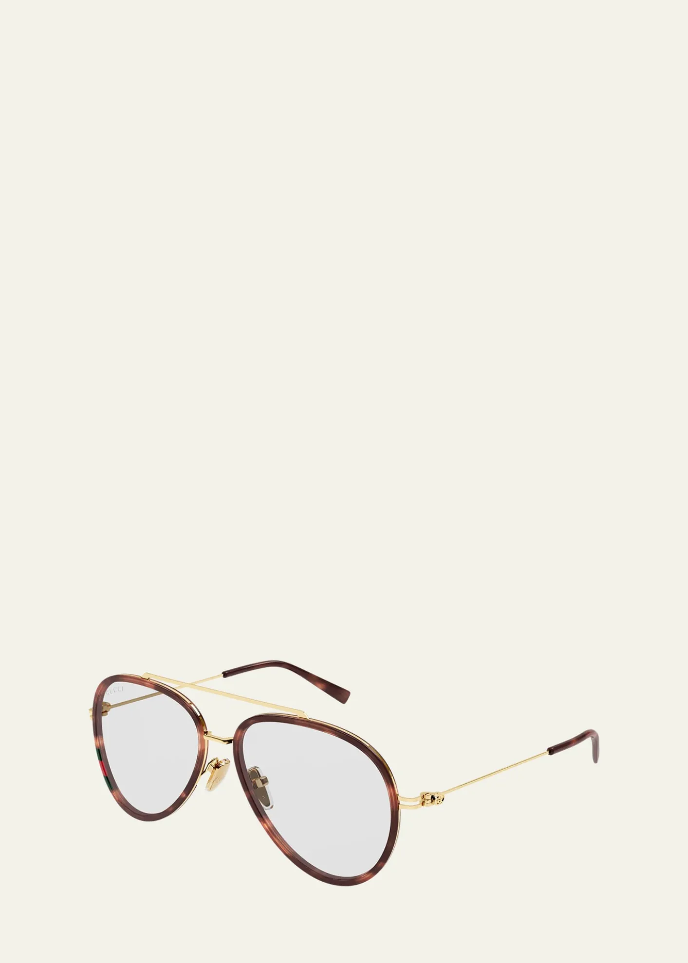 Gucci56mm Injected Acetate & Metal Aviator Sunglasses