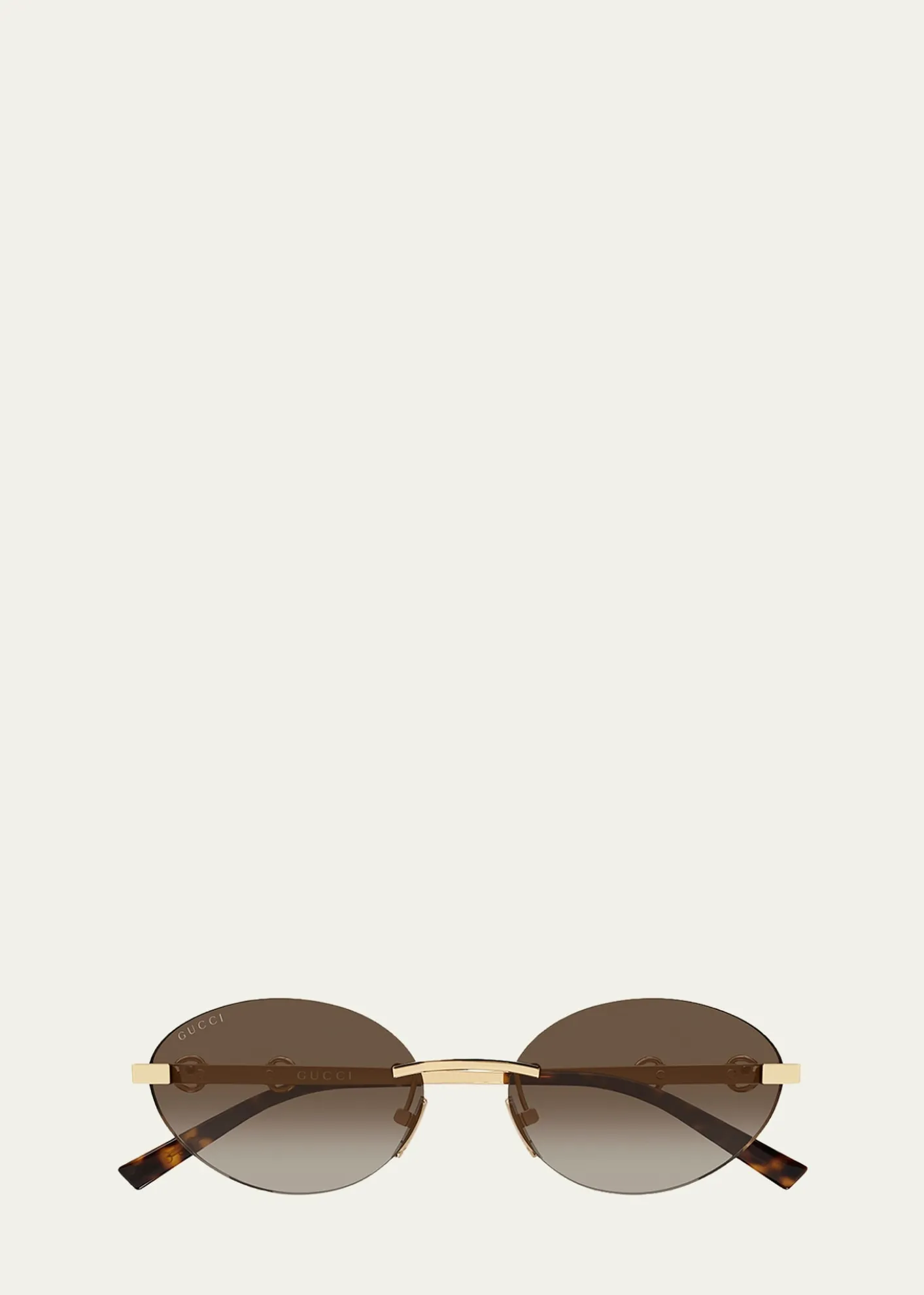 Gucci58mm Metal & Acetate Oval Sunglasses