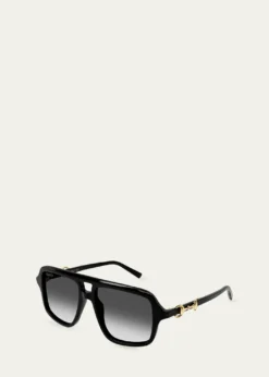 Gucci55mm Oversized Navigator Sunglasses