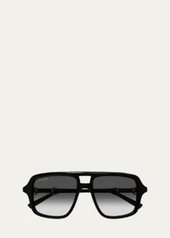 Gucci55mm Oversized Navigator Sunglasses