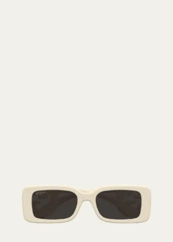 GucciMonochrome GG Rectangle Acetate Sunglasses