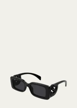 GucciMonochrome GG Rectangle Acetate Sunglasses