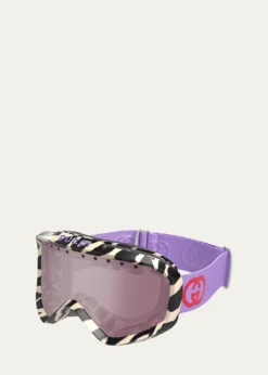 GucciMulticolor Logo Injection Plastic Shield Sunglasses