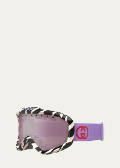 GucciMulticolor Logo Injection Plastic Shield Sunglasses