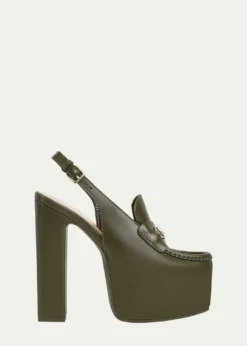 GucciOttavia Leather Platform Loafer Pumps