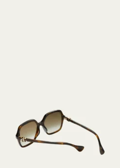 GucciOversize Rectangle Acetate Sunglasses