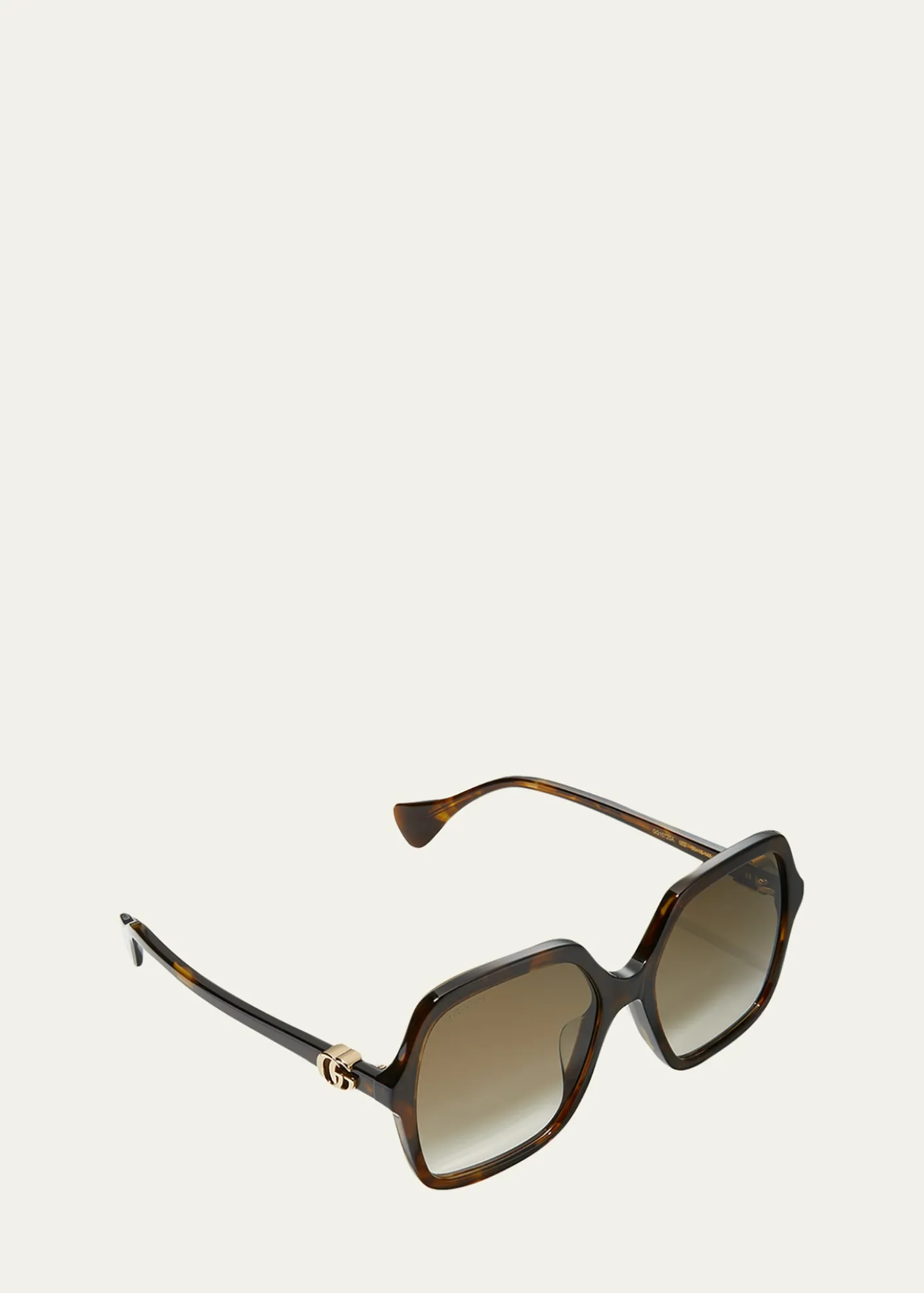 GucciOversize Rectangle Acetate Sunglasses