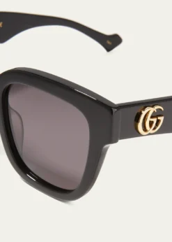 GucciOversized Rectangle Acetate Sunglasses