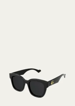 GucciOversized Rectangle Acetate Sunglasses