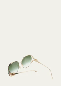 GucciOversized Oval GG Sunglasses