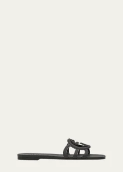 GucciPalma GG Rubber Flat Slide Sandals