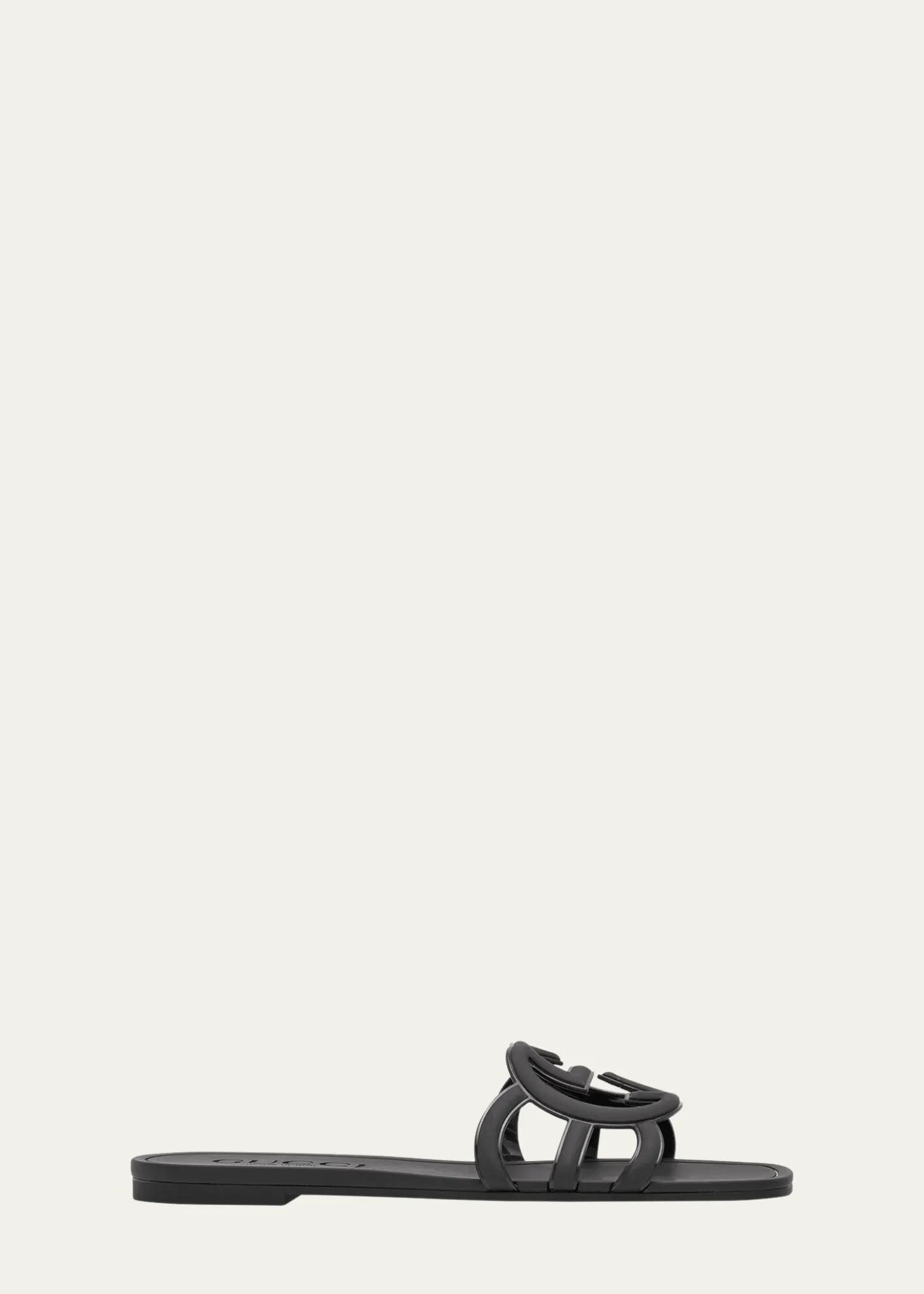 GucciPalma GG Rubber Flat Slide Sandals