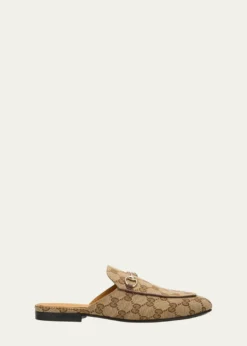 GucciPrincetown GG Canvas Bit Loafer Mules