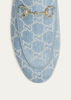 GucciPrincetown Pearly GG Denim Mules