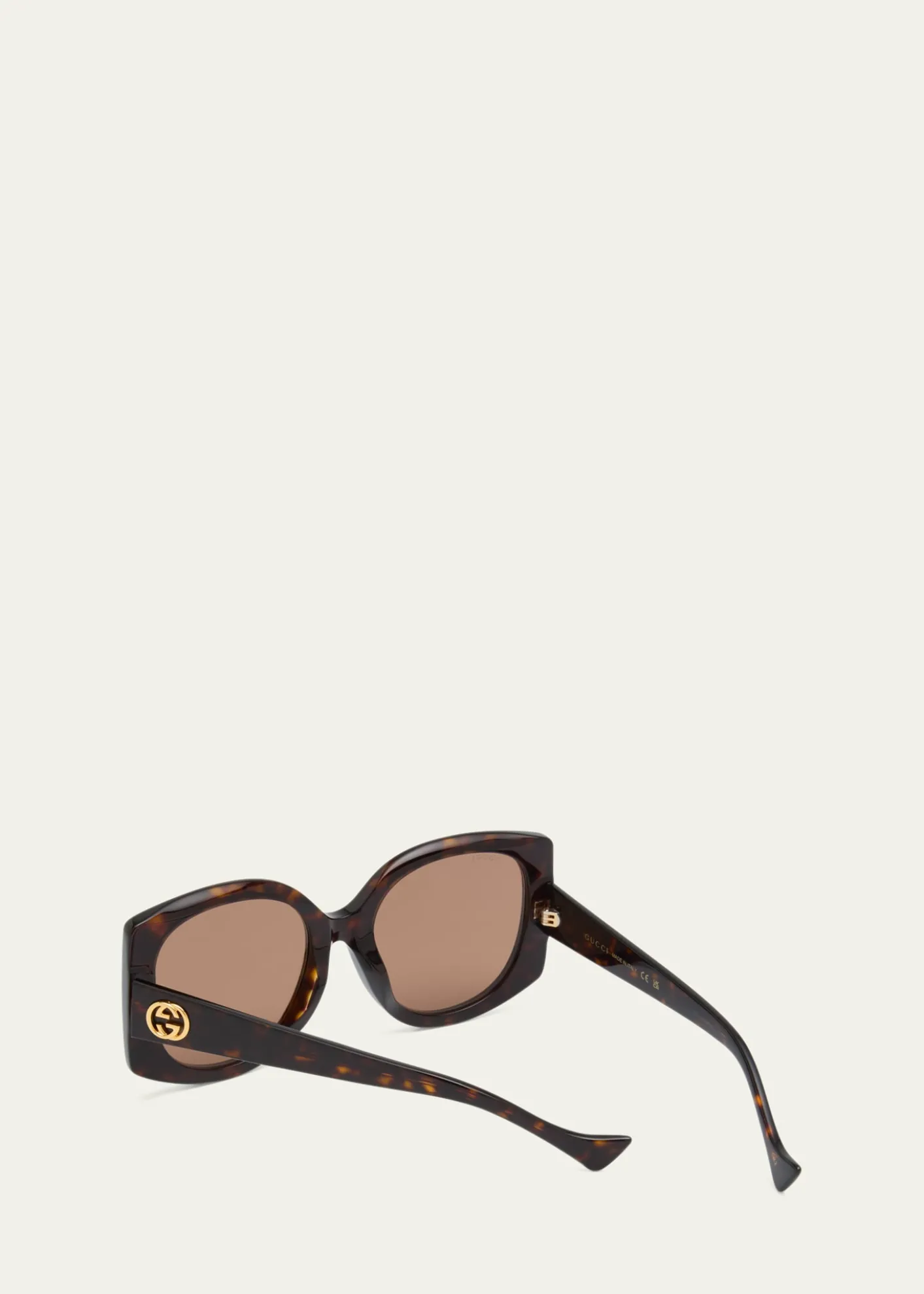 GucciRaised Interlocking GG Acetate Butterfly Sunglasses