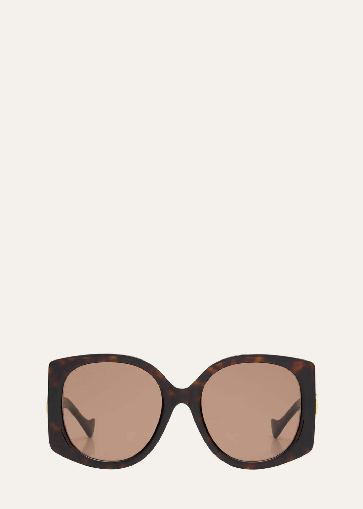 GucciRaised Interlocking GG Acetate Butterfly Sunglasses
