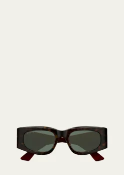 GucciRectangle Acetate Sunglasses