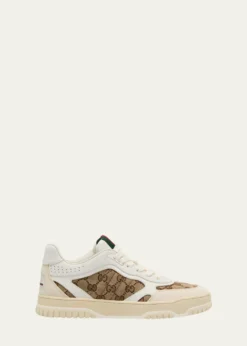 GucciReWeb GG Low-Top Leather Sneakers