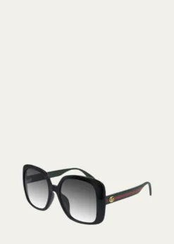 GucciSquare Web Arms Sunglasses