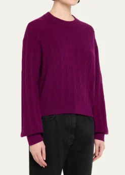 Guest in ResidenceCashmere Cable Collegiate Sweater