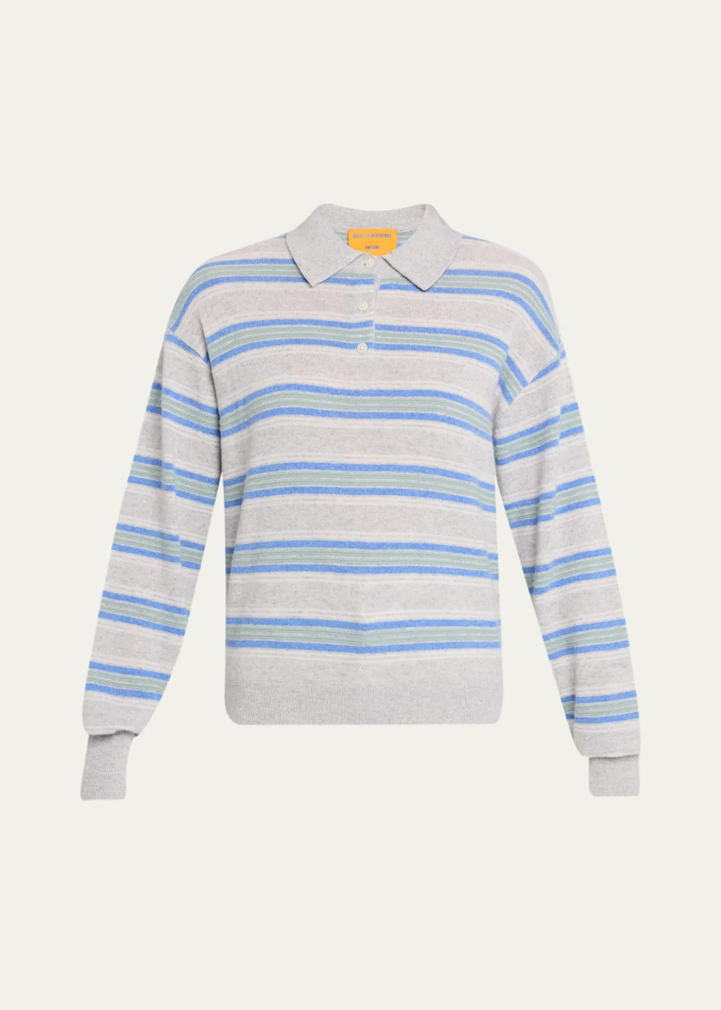 Guest in ResidenceCollegiate Stripe Cashmere Polo