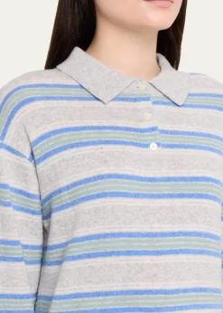 Guest in ResidenceCollegiate Stripe Cashmere Polo