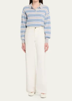 Guest in ResidenceCollegiate Stripe Cashmere Polo