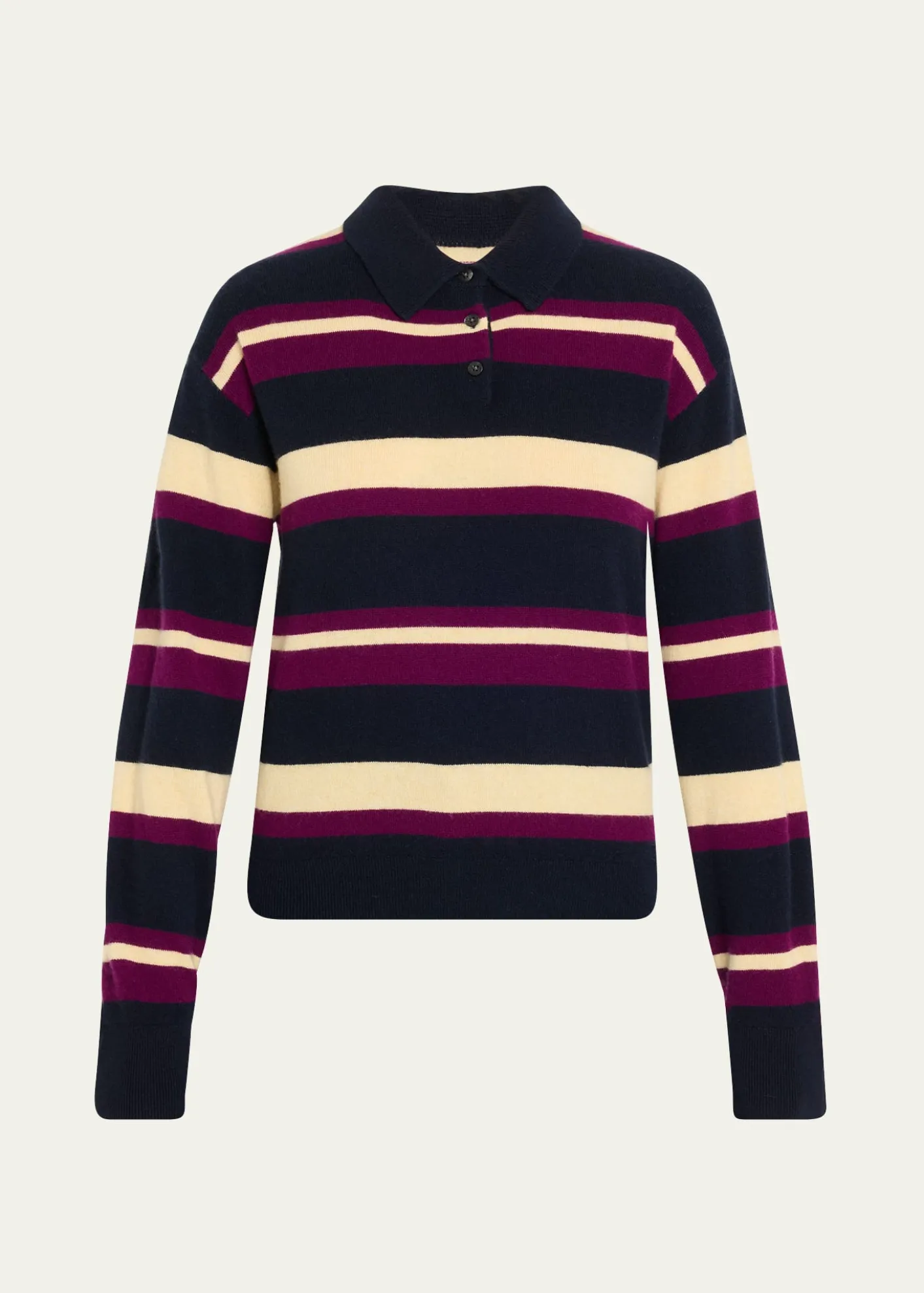 Guest in ResidenceCollegiate Striped Cashmere Polo