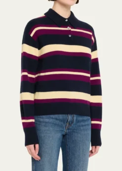 Guest in ResidenceCollegiate Striped Cashmere Polo